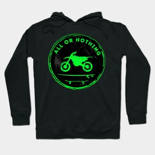 Motorcycle Surf Skate All OR Nothing (Green) Hoodie